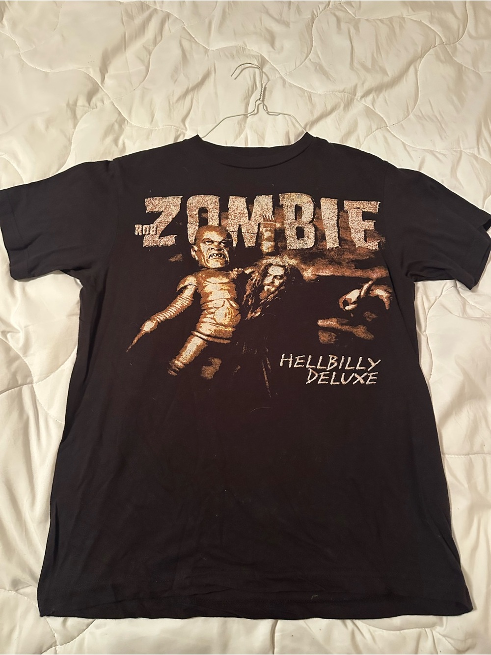 Black Graphic Tee - Hellbilly Deluxe Rob Zombie Print